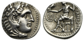 KINGS OF MACEDON. Alexander III 'the Great', 336-323 BC. Drachm (Silver, 17.64 mm, 4.23 g). Posthumous issue in the name and types of Alexander III. M...