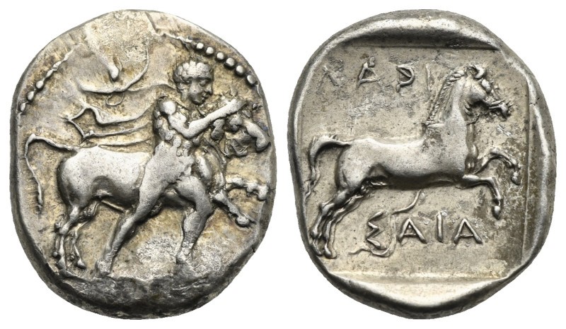 THESSALY. Larissa. Circa 420-400 BC. Drachm (Silver, 20.80 mm, 5.95 g). The hero...
