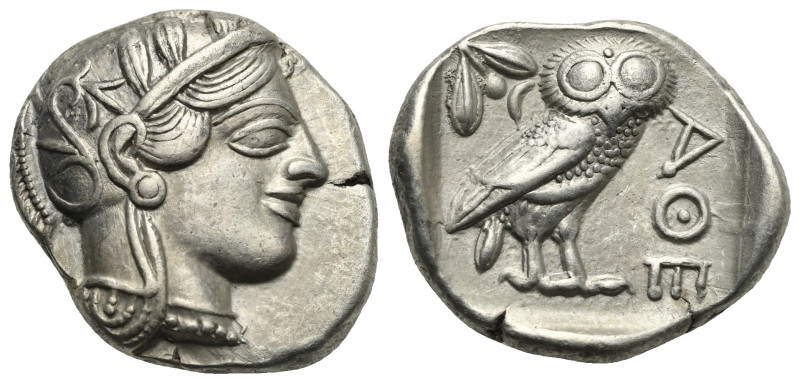 ATTICA. Athens. Circa 454-404 BC. Tetradrachm (Silver, 27.90 mm, 17.07 g) Head o...