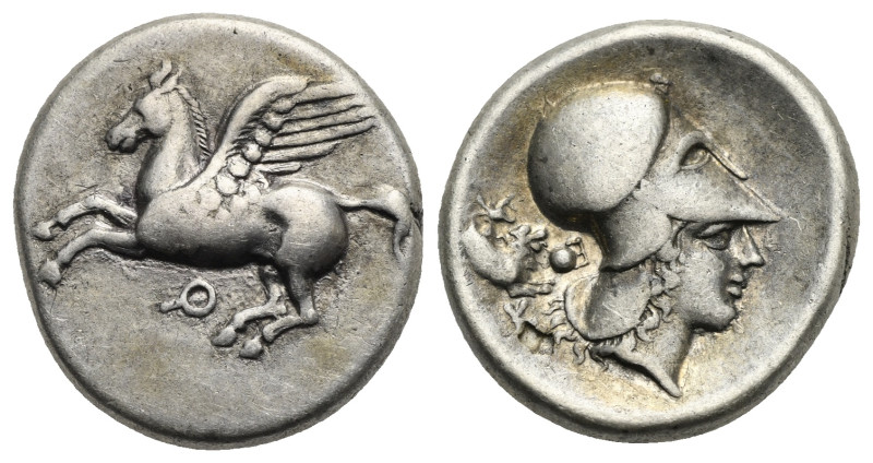 CORINTHIA. Corinth. Circa 350-300 BC. Stater (Silver, 21.30 mm, 8.44 g). Pegasus...