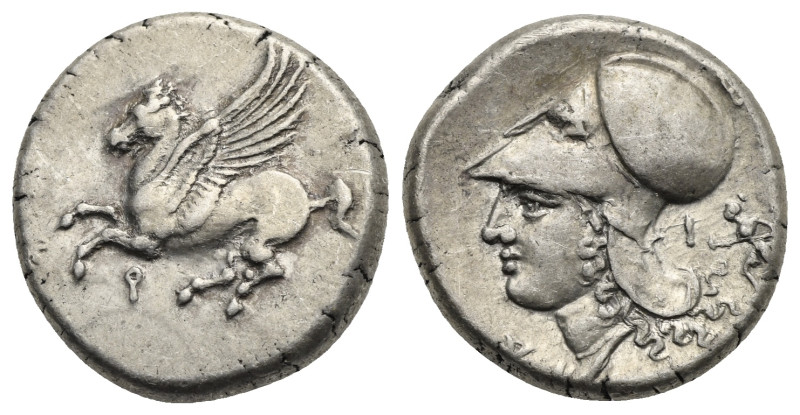 CORINTHIA. Corinth. Circa 350-300 BC. Stater (Silver, 20.50 mm, 8.56 g). Pegasus...