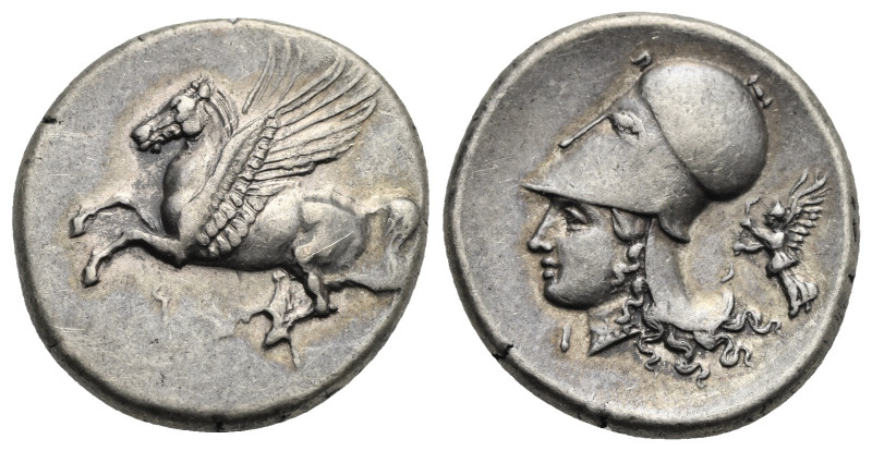 CORINTHIA. Corinth. Circa 350-300 BC. Stater (Silver, 22.10 mm, 8.55 g). Pegasus...