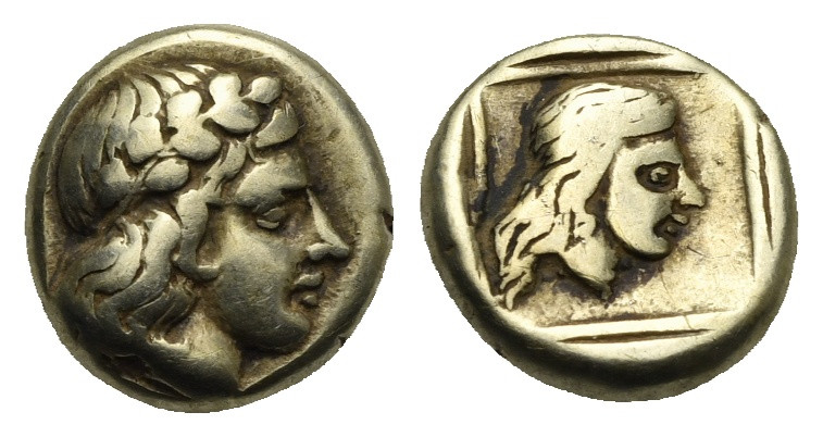 LESBOS. Mytilene. Circa 412-378 BC. Hecte – Sixth Stater (Electrum, 10 mm, 2,53 ...