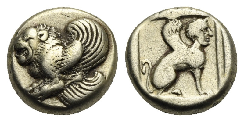 LESBOS, Mytilene. Circa 412-378 BC. Hekte – Sixth Stater (Electrum, 10,44 mm, 2,...