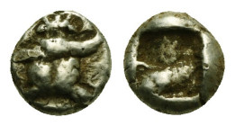 IONIA. Uncertain. Circa 600-550 BC. 1/24th Stater (Electrum, 5.66 mm, 0.59 g) Milesian standard, figural type. Scarab beetle. Rev. Square punch incuse...