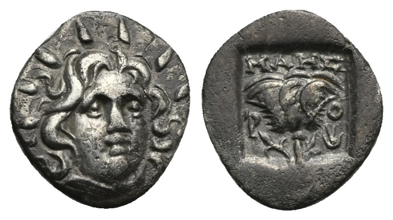 ISLANDS OFF CARIA. Rhodos. Circa 88-85 BC. AR Hemidrachm (12.80 mm, 1.02 g). Rho...