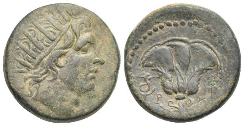 ISLANDS off CARIA, Rhodes. Circa 88-85 BC. AE 17 (Bronze, 27,12 mm, 17,47 g). Ra...