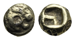 KINGS OF LYDIA. temp. Ardys – Alyattes. Circa 630s-564/53 BC. Fourrée Hemihekte - 1/12 Stater (Silver, 5,09 mm, 0,81 g), Sardes. Head of a lion with s...