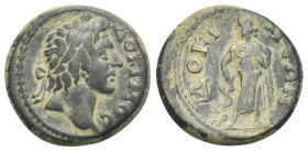 PHRYGIA. Docimeum. Pseudo-autonomous issue. Bronze (Bronze, 19.81 mm, 6.03 g) 3rd Century. ΔΟΚΙΜΟC Laureate head of Dokimos right, wearing light beard...