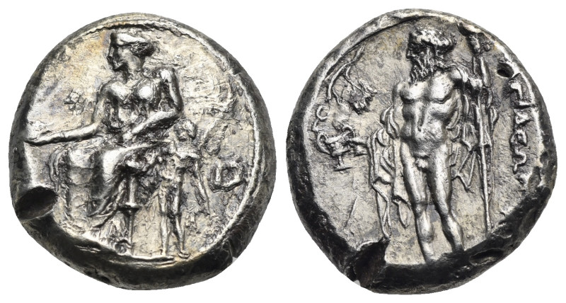 CILICIA. Nagidos. Circa 420-385 BC. Stater (Silver, 21.16 mm, 10.32 g) Aphrodite...