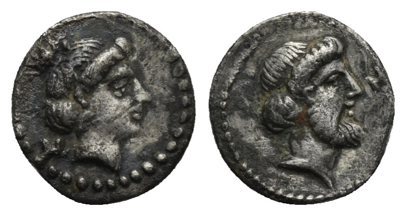 CILICIA. Nagidos. Circa 400-380 BC. Obol (Silver, 10.50 mm, 0.68 g). Head of Aph...