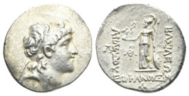 KINGS OF CAPPADOCIA. Ariarathes VI Epiphanes Philopator, 130-116 BC. Drachm (Silver, 19.50 mm, 4.15 g) Dated RY 1 (= 130/29 BC) Diademed head of Ariar...