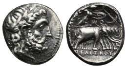 SELEUKID KINGS OF SYRIA. Seleukos I Nikator, 312-281 BC. Drachm (Silver, 17.00 mm, 4.01 g) Seleukeia on the Tigris II, circa 296/5-281 BC. Laureate an...