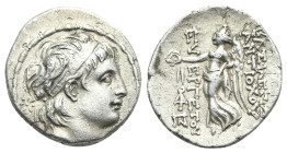 SELEUKID KINGS OF SYRIA. Antiochos VII Euergetes (Sidetes), 138-129 BC. Drachm (Silver, 19.00 mm, 4.00 g). Uncertain mint in Cilicia, Syria, or Northe...