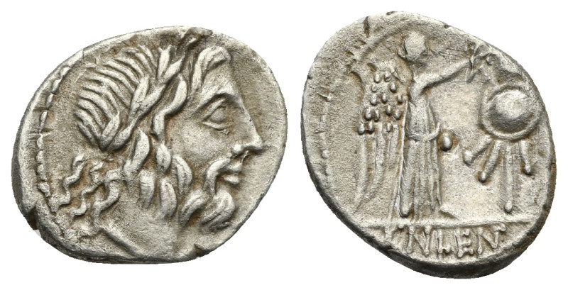 Cnaeus Cornelius Lentulus Clodianus, 88 BC. Quinarius (Silver, 14.17 mm, 1.77 g)...