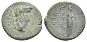 LYDIA, Maeonia. Nero, 54-68. Bronze (Bronze, 19 mm, 3.96 g). Ti. Cl. Menekrates, strategos. Struck circa 65. NEPΩN KAICAP Laureate head right. Rev. ЄΠ...