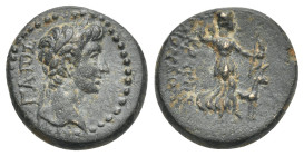 PHRYGIA. Acmoneia. Gaius (Caligula), 37-41. Bronze (Bronze, 17 mm, 4.22 g), Krates (perhaps the same as the Krates Menokritou who was a magistrate und...