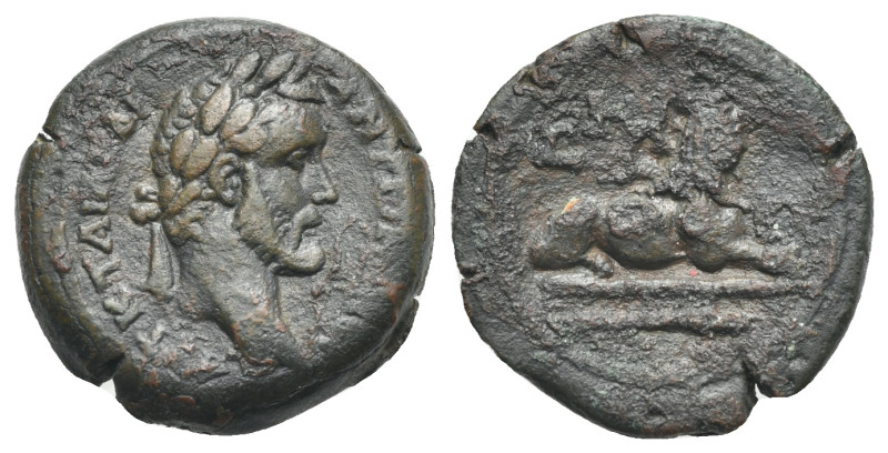 EGYPT. Alexandria. Antoninus Pius, 138-161 Obol (Bronze, 18.54 mm, 4.21 g) Dated...