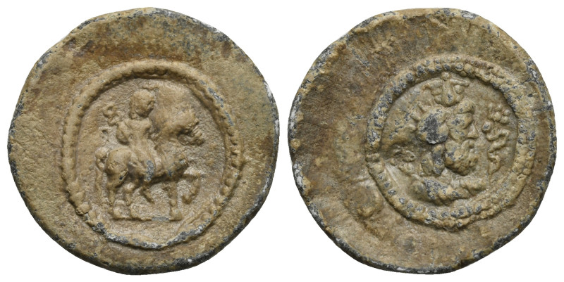 EGYPT. Antinoöpolis. Circa 2nd-3rd centuries. Tessera (Lead, 25 mm, 7.61 g, 3 h)...