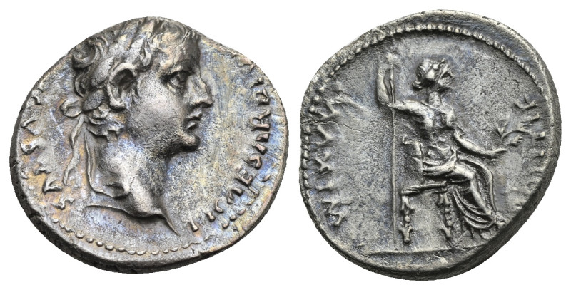 Tiberius, 14-37. Denarius (Silver, 19.00 mm, 3.55 g), Lugdunum, 36-37. TI CAESAR...