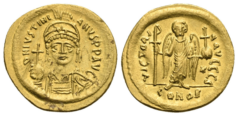 Justinian I, 527-565. Solidus (Gold, 21,88 mm, 4,48 g), Constantinopolis, 545-56...