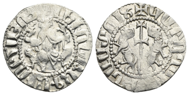 ARMENIA, Cilician Armenia. Royal. Levon I. 1198-1219. Tram (Silver, 21.26 mm, 3....