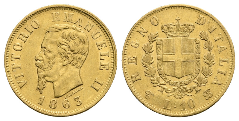 ITALY. Regno d'Italia. Vittorio Emanuele II, 1861-1878. 20 Lire 1863 (Gold, 18.5...