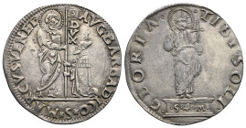 VENEZIA. Agostino Barbarigo (1486-1501). Mocenigo op. Lira. (Silver, 33.74 mm, 6.38 g). AVG BARBARICO S MARCVS VENET DVX. San Marco stante a sinistra,...
