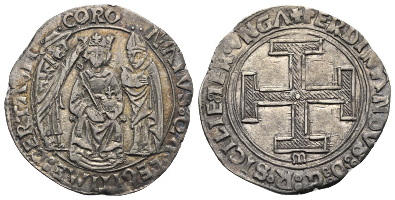 NAPOLI. Kingdom of Neaples. Ferdinando I d'Aragona (Ferrante), 1458-1494 Coronat...