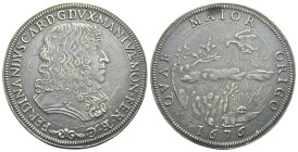 Ferdinando Carlo Gonzaga, 1652-1708, ultimo duca di Mantova e del Monferrato. Riconio di epoca posteriore di ducatone 1676. (Bronzo, 42.21 mm, 30.30 g...
