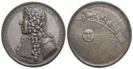 Ferdinando Carlo Gonzaga, 1652-1708, ultimo duca di Mantova e del Monferrato. Medaglia in bronzo. Opus: Giovanni Battista Guglielmada. (Bronzo, 57.40 ...