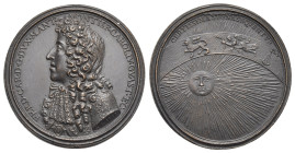 Ferdinando Carlo Gonzaga, 1652-1708, ultimo duca di Mantova e del Monferrato. Medaglia in bronzo. Opus: Giovanni Battista Guglielmada. (Bronzo, 41.93 ...