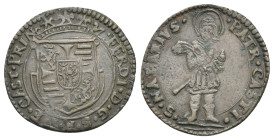 Castiglione delle Stiviere. Ferdinando I Gonzaga, 1636-1675, II principe di Castiglione delle Stiviere e marchese di Medole. Soldo tipo Mantova (Mistu...