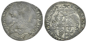 Castiglione delle Stiviere. Ferdinando I Gonzaga, 1636-1675, principe di Castiglione delle Stiviere e marchese di Medole. 4 soldi 1666. (Mistura, 22 m...