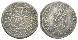 Guastalla. Ferdinando o Ferrante Gonzaga, 1575-1630, I duca di Guastalla, principe di Molfetta, 1622-1630. Da quattro Soldi 1623. (Mistura, 19.97 mm, ...