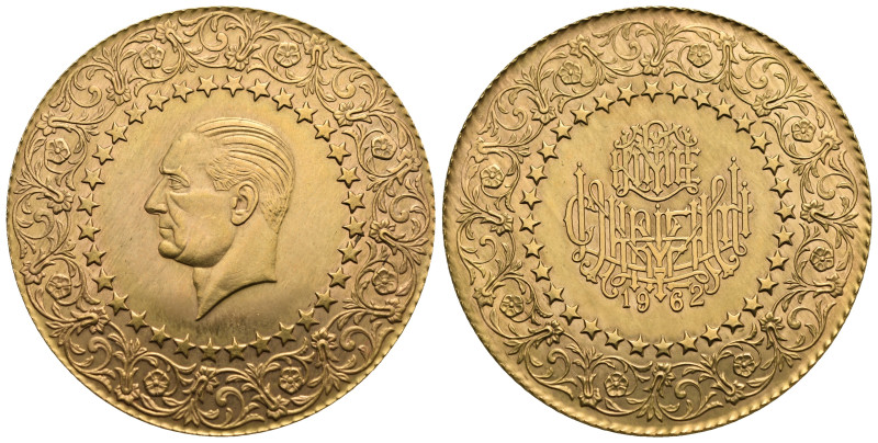 TURKEY, (Republic 1923- ). 500 Kurus 1962, (Gold 45 mm, 35.00 g). Istanbul mint....