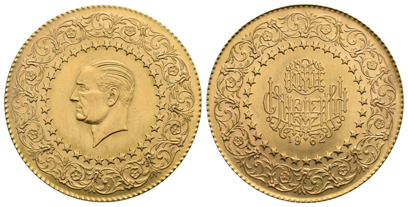 TURKEY, (Republic 1923- ). 100 Kurus 1962 (Gold, 30 mm, 7.01 g). Istanbul mint. ...