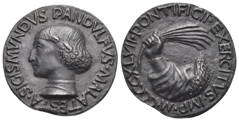 Rimini. Sigismondo Pandolfo Malatesta, Lord of Rimini, 1432-1468. Medal 1447 by ...