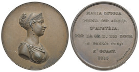Maria Luigia of Austria, Duchess of Parma, Piacenza and Guastalla, 1815-1847. Medal 1815 by Donaldi. (Bronze, 40.11 mm, 38.85 g). Empress bust right w...