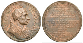 Hormisda, Pope, 514-523. Medal of restitution (Bronze, 38.00 mm, 19.30 g), by Philipp Heinrich Müller. S HORMISDA PONT MAX Bust of the Pope to right; ...