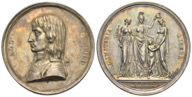 France, First Republic. Napoléon Bonaparte, as General de l'armée d'Italie. Medal dated 9 July 1797. (Silver, 47.78 mm, 45.58 g). Dies by Vassallo and...