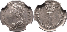 GREAT BRITAIN. George II, 1727-60. 
Silver penny, 1758. 
Young laureate and draped bust facing left. Legend reads GEORGIVS&middot;II&middot; DEI&mid...