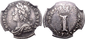 GREAT BRITAIN. George II, 1727-60. 
Silver penny, 1759. 
Young laureate and draped bust facing left. Legend reads GEORGIVS&middot;II&middot; DEI&mid...