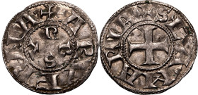 FRANCE. BISHOPRIC OF CLERMONT. Anonymous. 
Silver 1 denier, Undated, 11th-12th Century. 
Obv: ARVERNA around VRBS in circular pattern. Rev: SEA MARI...