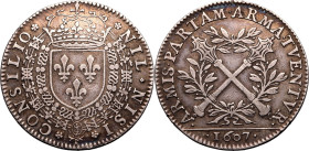 FRANCE. Henry IV. 
Silver jeton, 1607. 
Obv: NIL NISI CONSILIO, crowned and double collared coat of arms of France. Rev: ARMIS PARTAM ARMA TVENTVR, ...