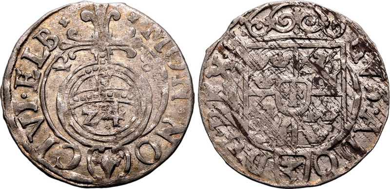 SWEDEN. CITY OF ELBING. Gustav II Adolf, 1626-32. 
Silver 1/24 taler (dreip&oum...