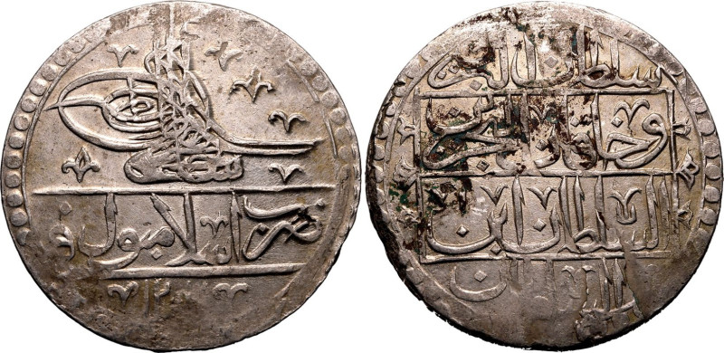 TURKEY. OTTOMAN EMPIRE. Selim III. 
Silver 1 y&uuml;zl&uuml;k, 1789. Istanbul. ...