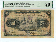 Egypt
National Bank
50 Pounds, 12th November 1919 (1918-1920)
S/N N/1 061169 
Signature of Rowlatt
Printer: BWC
Pick 15b

Graded Very Fine 20, Annotat...