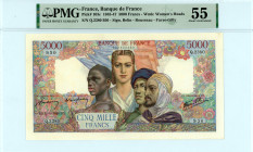 France
Banque de France
5000 Francs, 31st May 1946 (1945-1947)
S/N Q.2380 950 - Signatures of Belin - Rousseau - Favre-Gilly
Watermark: Women’s Heads
...