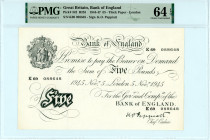 Great Britain
Bank of England, London
5 Pounds, 22 August 1945 (1944-1947)
S/N K69 088648
Signature of K.O. Peppiatt
Thick Paper
Pick 342

Graded Choi...